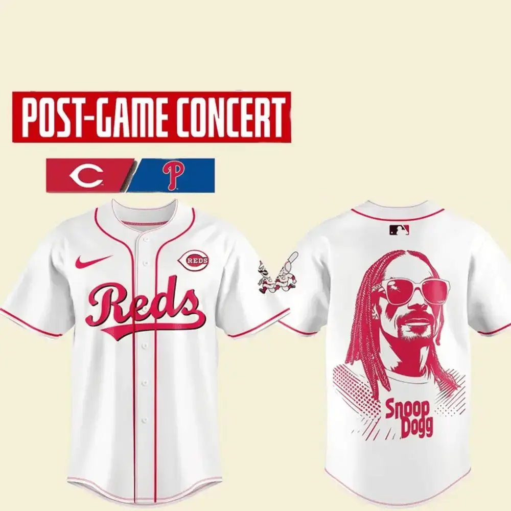 Cincinnati Reds X Snoop Dogg Postgame Concert Jersey 2025 Unique Gifts For Dad Image