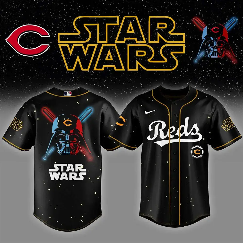 Cincinnati Reds x Star Wars 2025 Baseball Jersey Cincinnati Reds Merch For Fans Dad Gifts Image