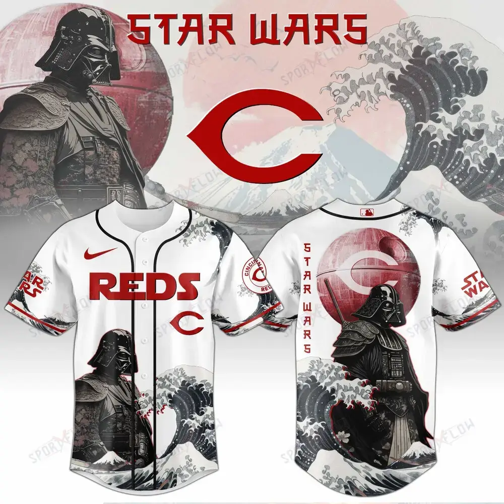 Cincinnati Reds X Star Wars Darth Vader Japanese Aesthetic Baseball Jersey Image