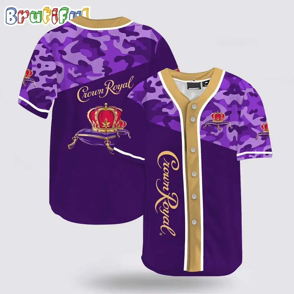 Classic Camouflage Crown Royal Baseball Jersey Image
