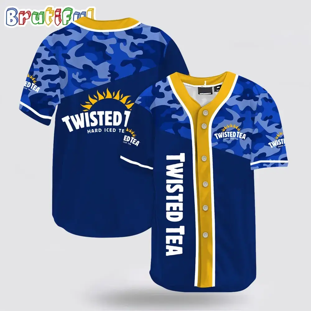 Classic Camouflage Twisted Tea Baseball Jersey Image