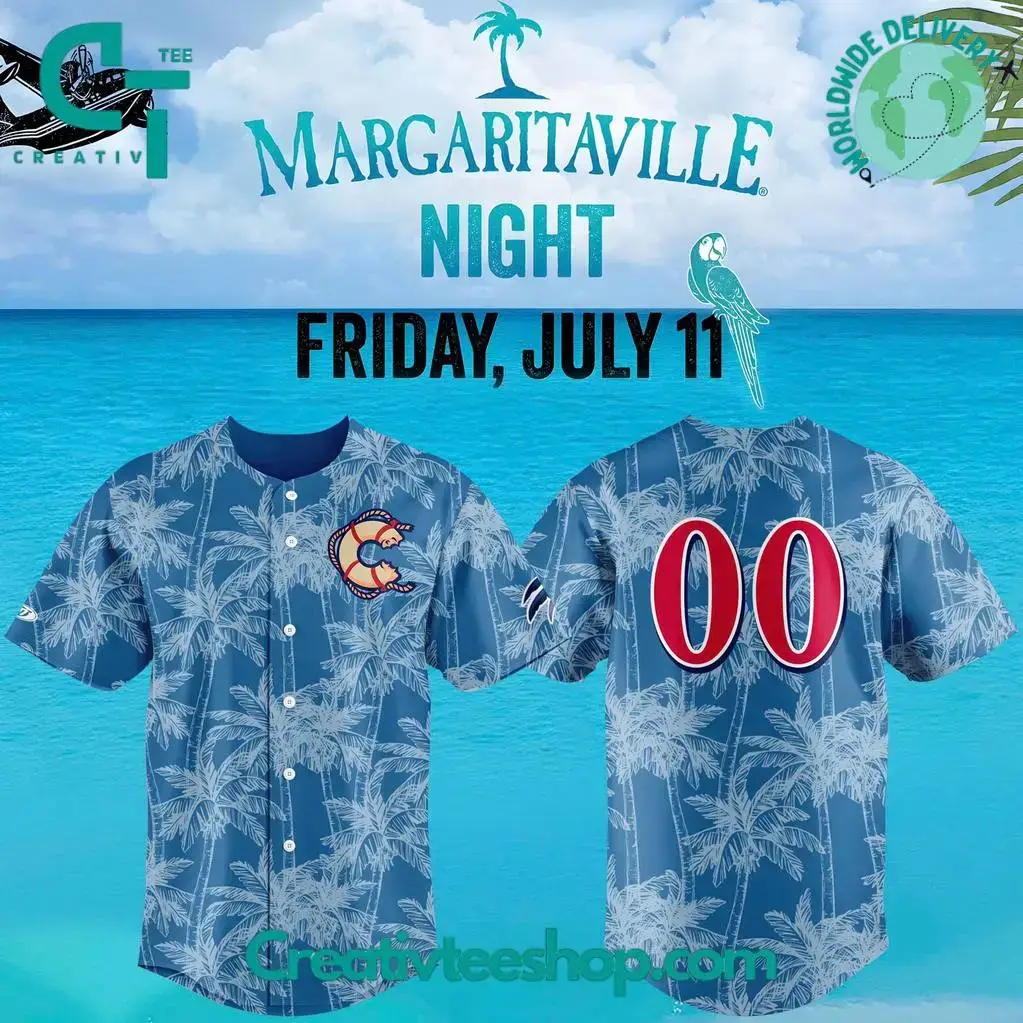 Clearwater Threshers X Margaritaville Night Special Baseball Jersey Image