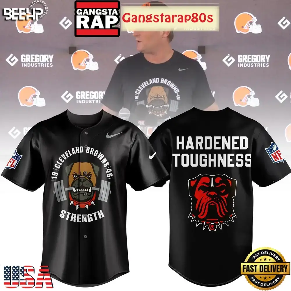 Cleveland Browns Strength Hardened Toughness 2025 Baseball Jersey Image