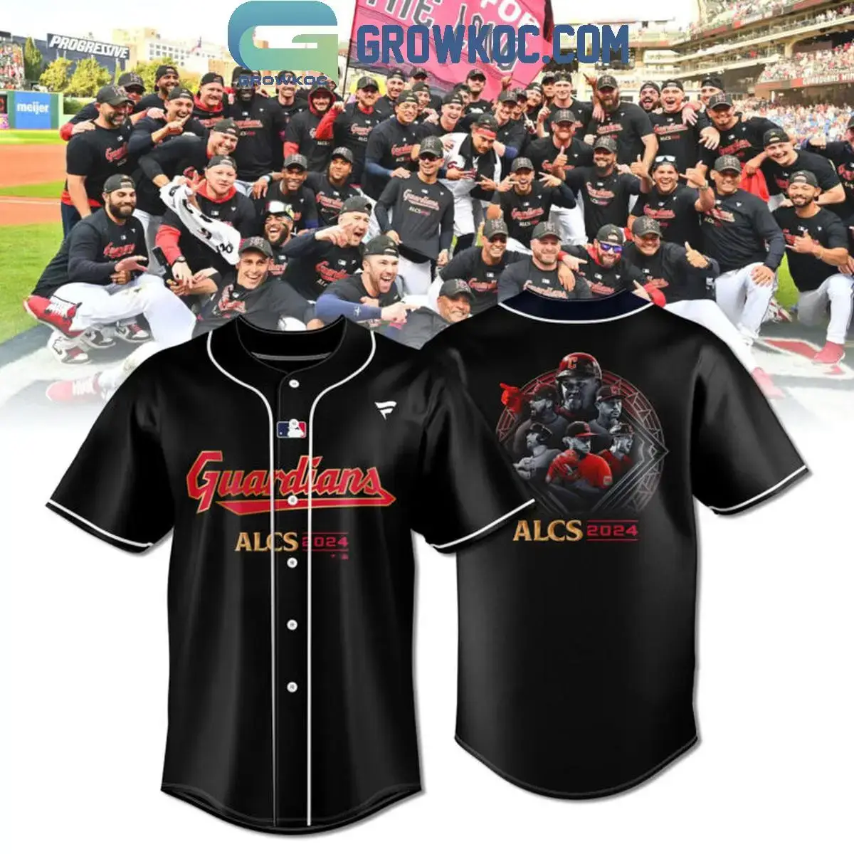 Cleveland Guardians 2024 American League Division Series Champions Baseball Jersey Image