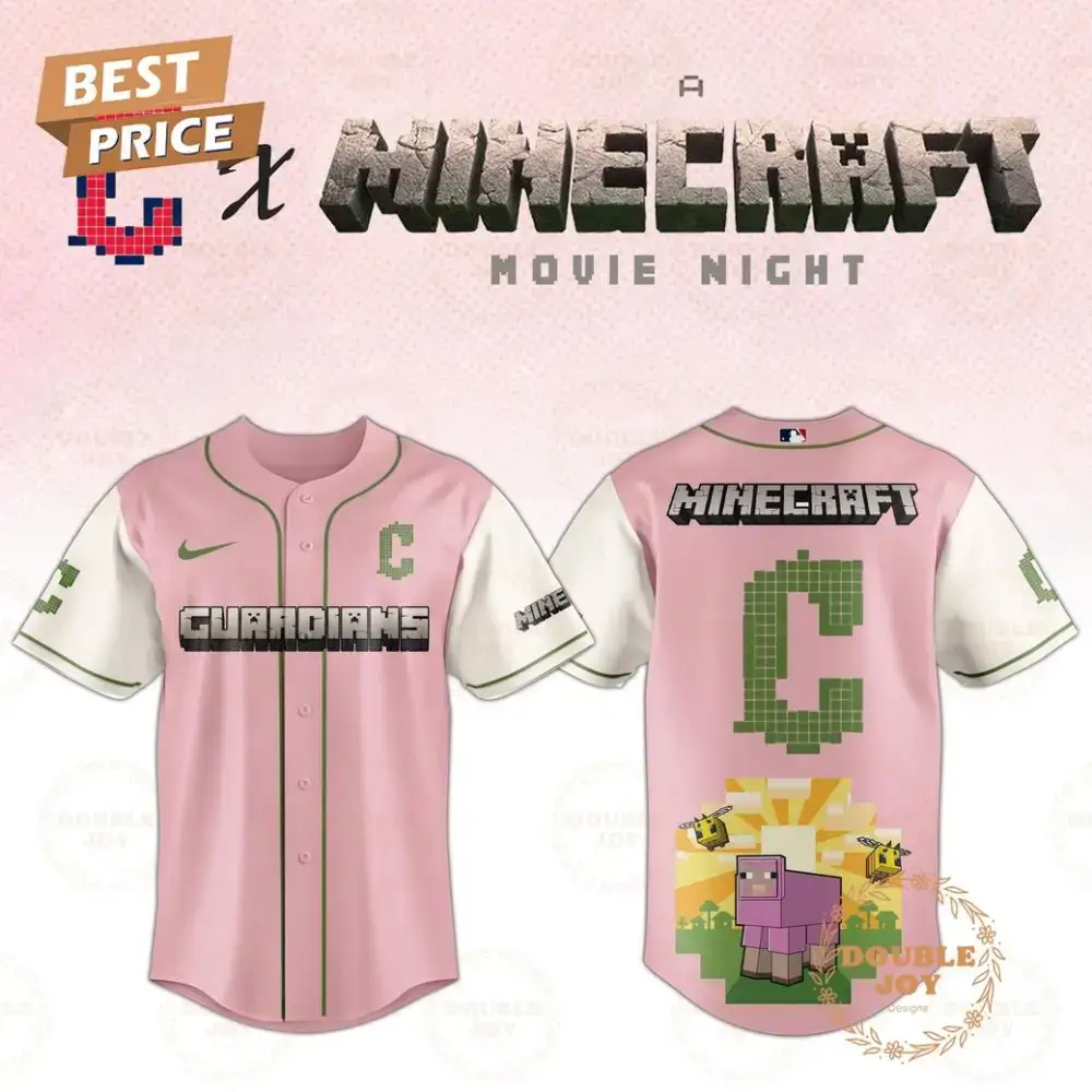 Cleveland Guardians 2025 A Minecraft Movie Night Special Edition Baseball Jersey Image
