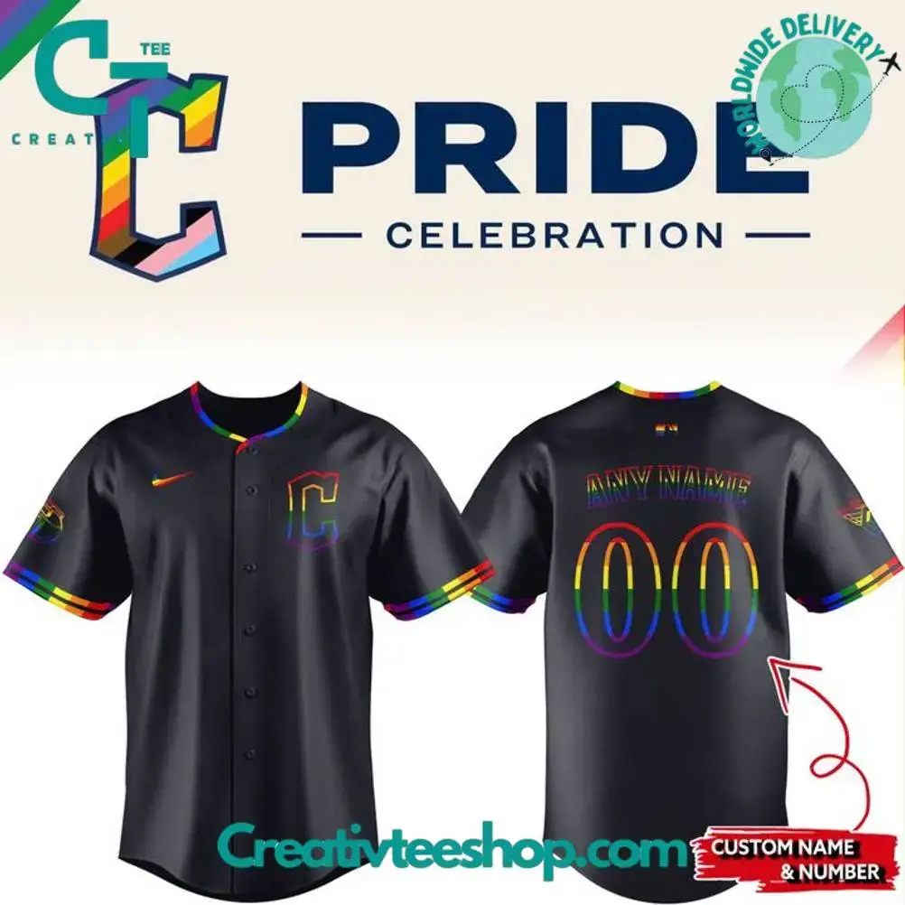 Cleveland Guardians Celebrate Pride Month Personalized Baseball Jersey Image