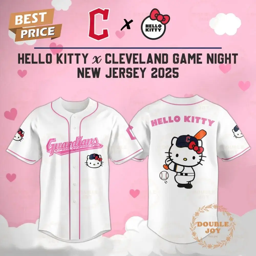 Cleveland Guardians Hello Kitty X Cubs Game Night 2025 New Limited Edition Baseball Jersey Image