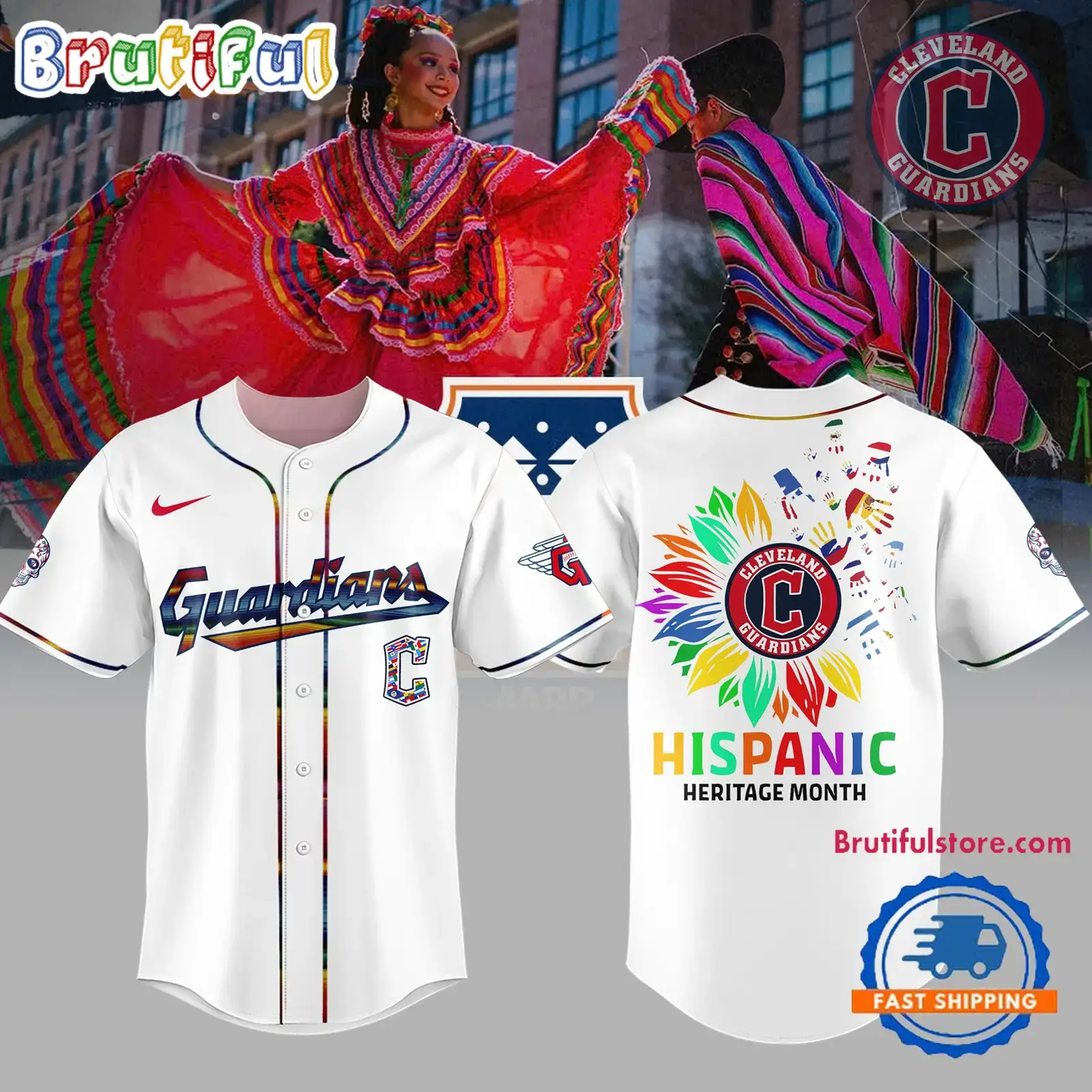 Cleveland Guardians Hispanic Heritage Month 2024 Jersey Shirt Image