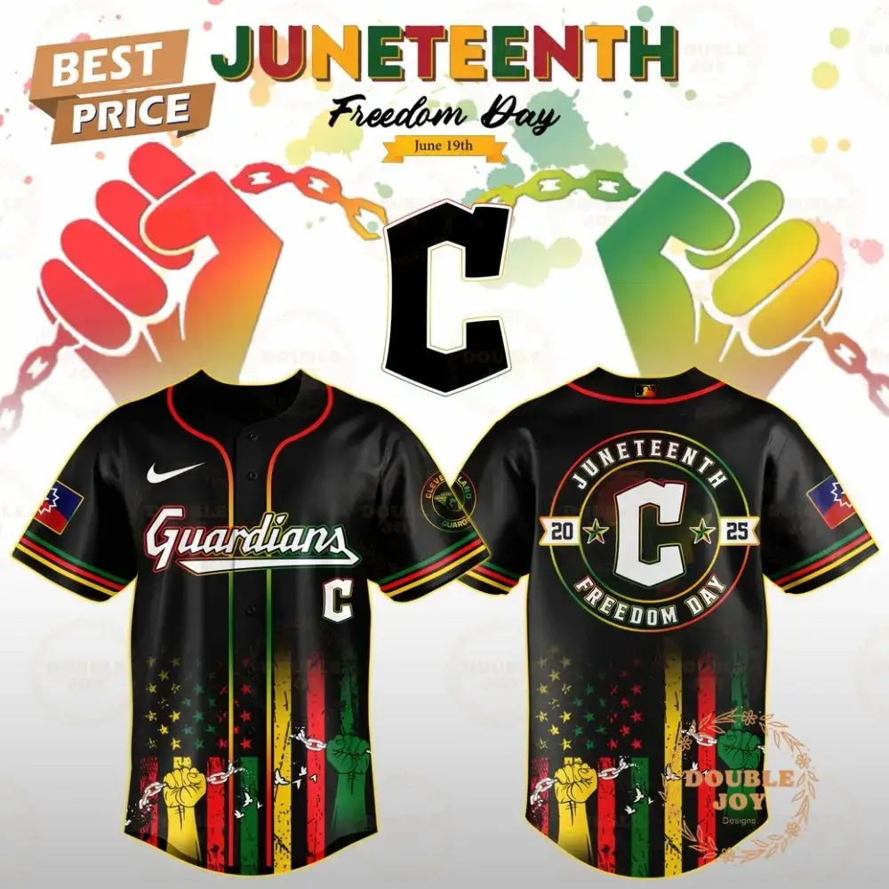 Cleveland Guardians Juneteenth Freedom Day 2025 Special Edition Baseball Jersey Image