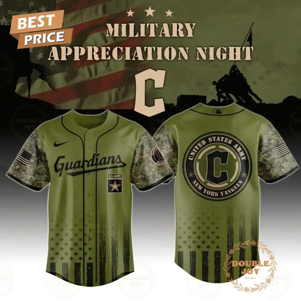 Cleveland Guardians Military Appreciation Night 2025 Special Edition Baseball Jersey Image