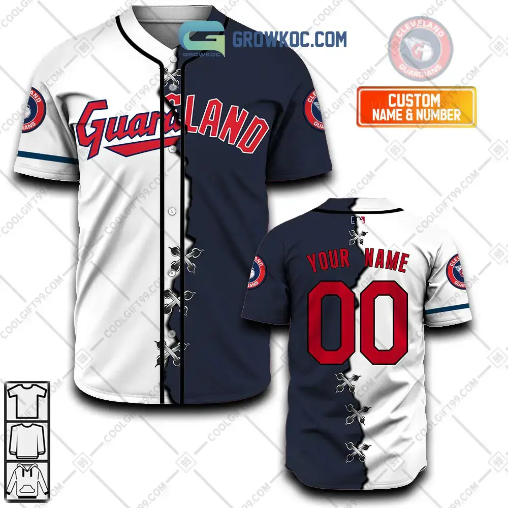Cleveland Guardians MLB Personalized Mix Baseball Jersey Image