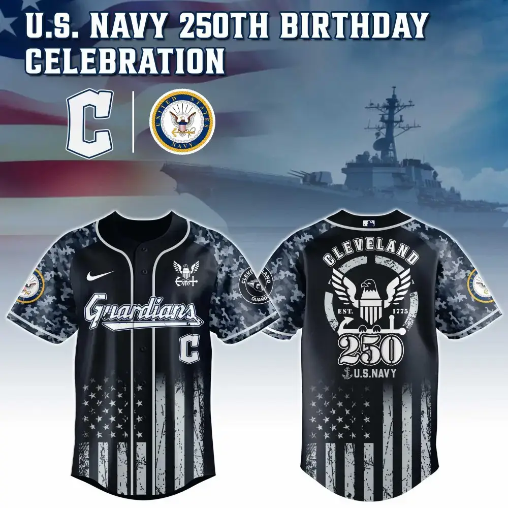 Cleveland Guardians Mlb X 250 U.S. Navy Baseball Jersey Image