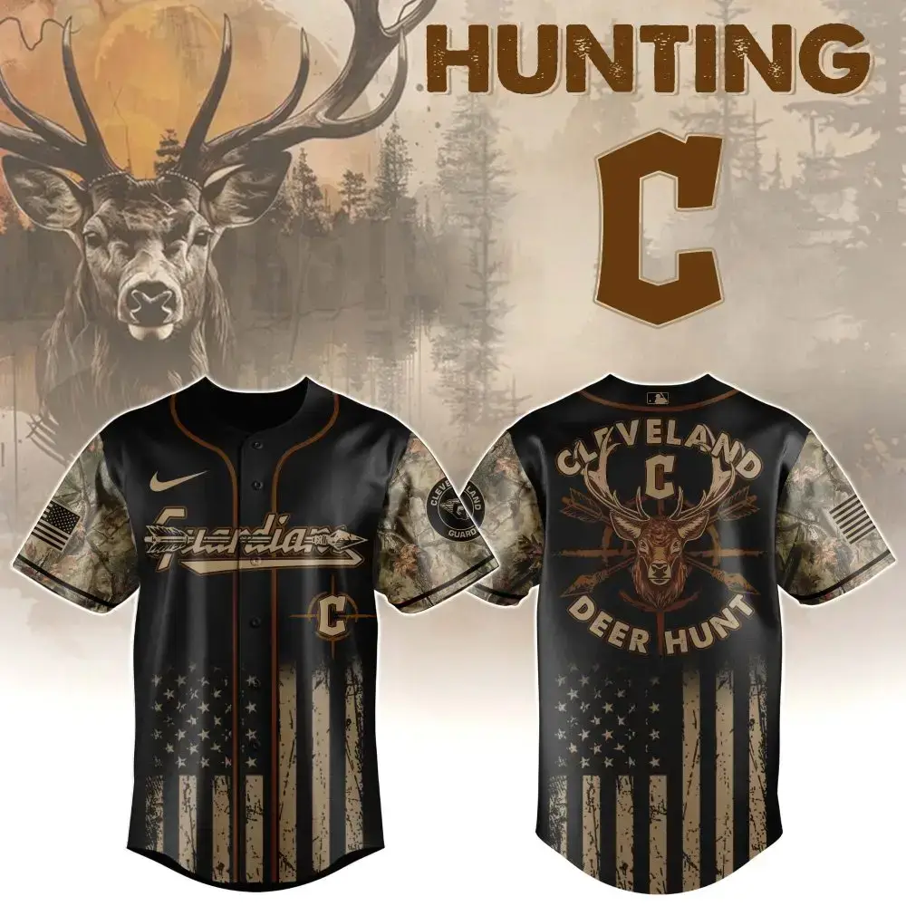 Cleveland Guardians Mlb X Deer Hunting Personalized Baseball Jersey For Fans Image