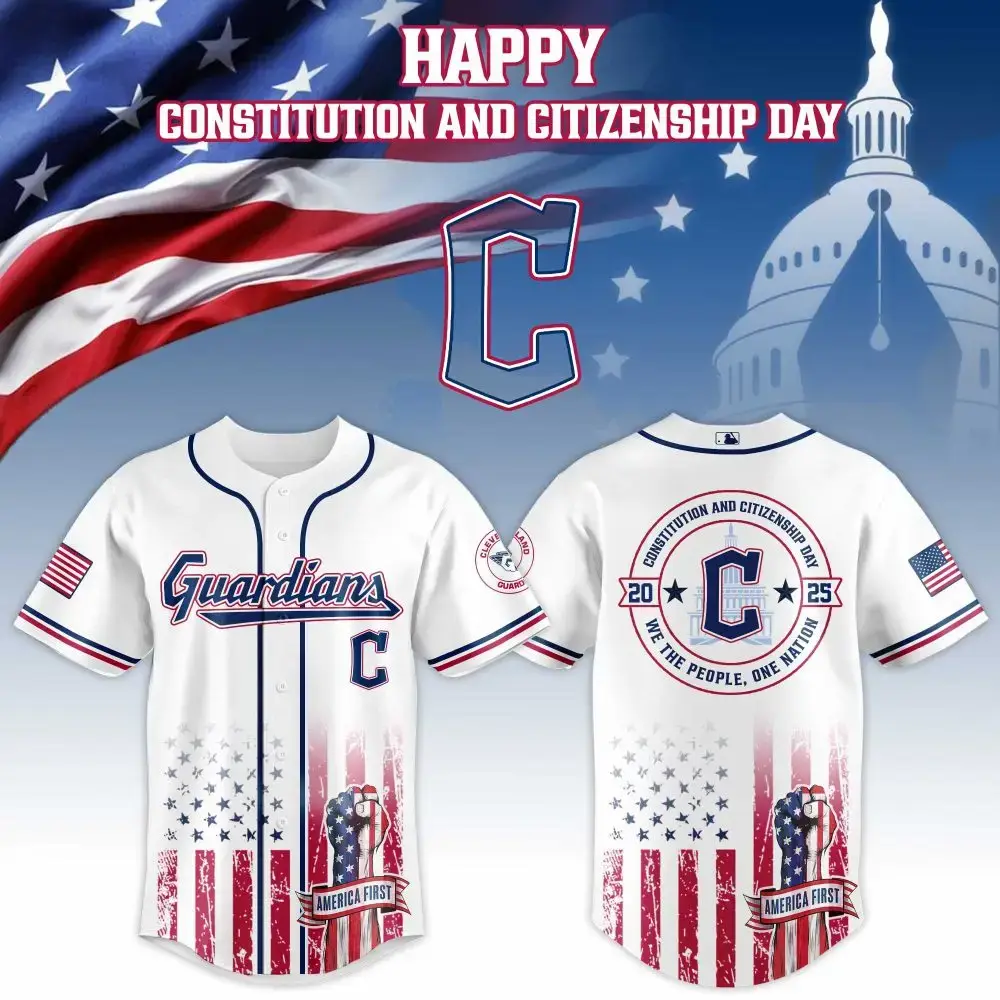 Cleveland Guardians Mlb X Usa Happy Constitution And Citizenship Day Baseball Jersey Image