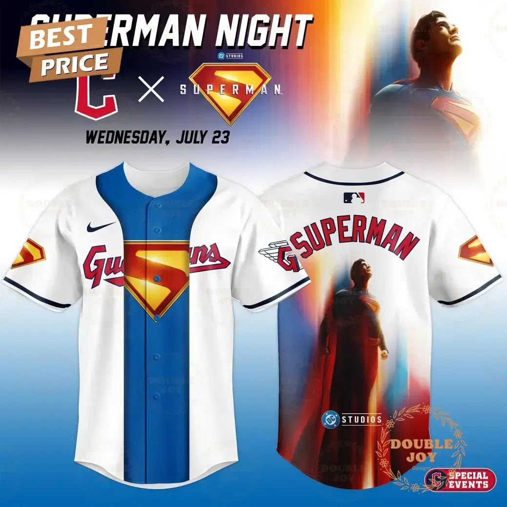 Cleveland Guardians Superman Night Game 2025 Limited Edition Baseball Jersey Image