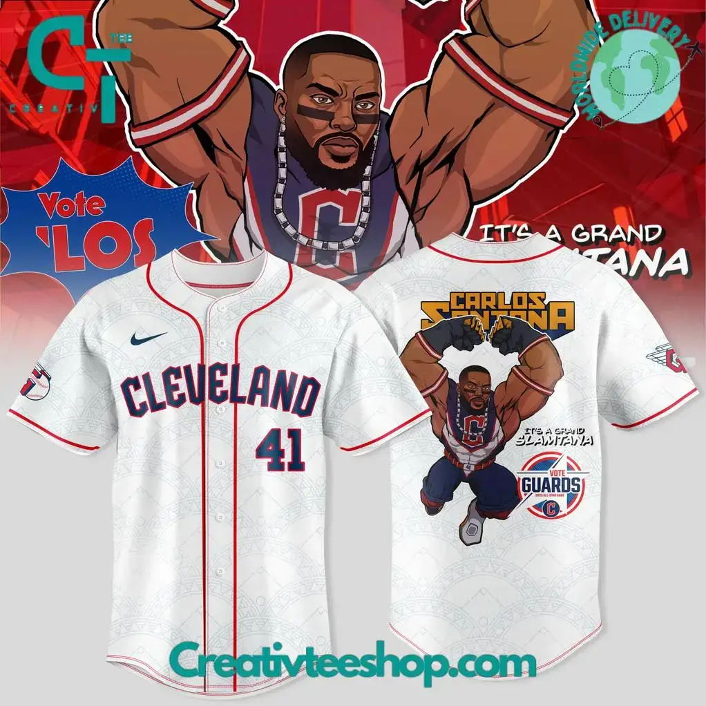 Cleveland Guardians X Guardian Power: All-Star Edition "Carlos Santana" Special Baseball Jersey Image
