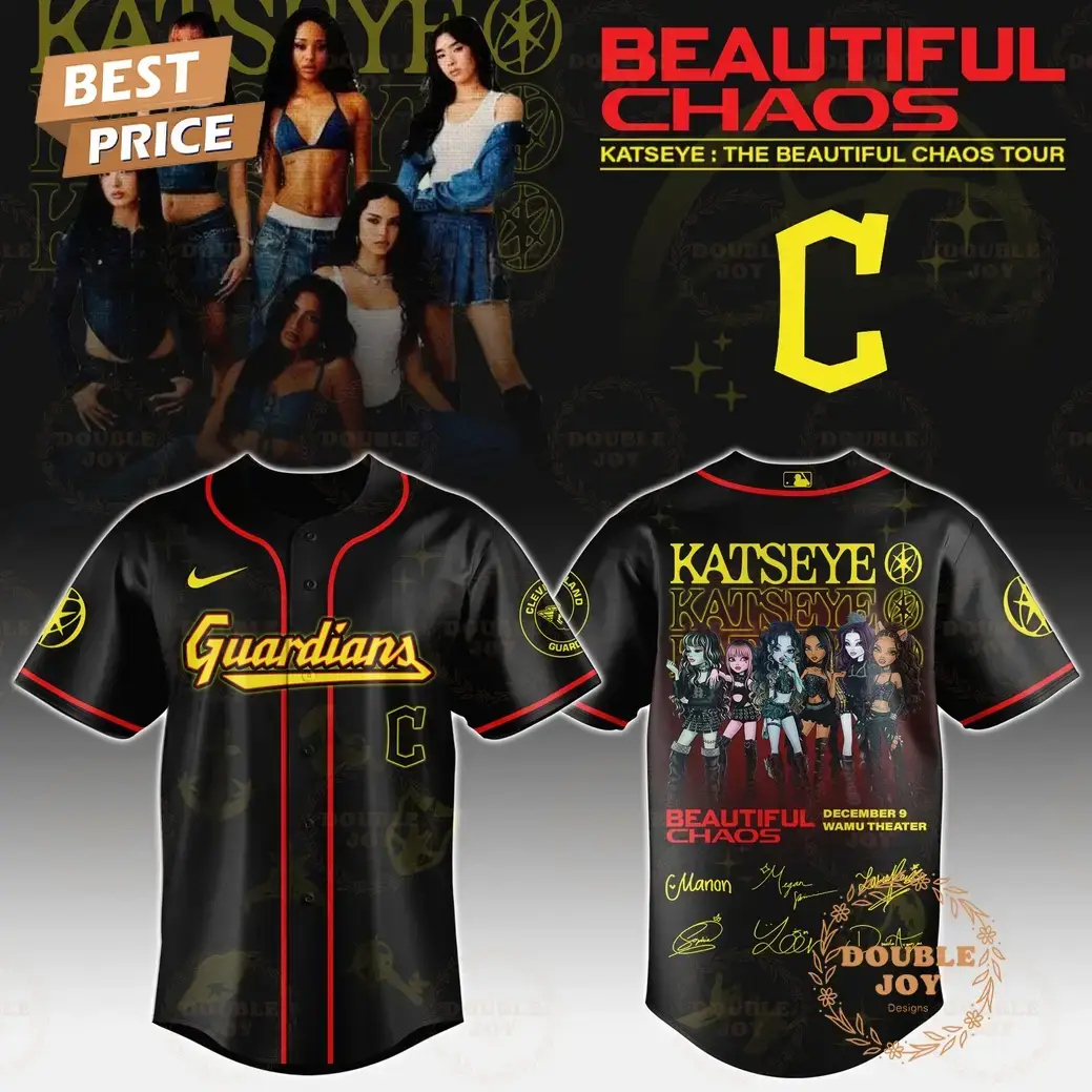 Cleveland Guardians x Katseye "The Beautiful Chaos Tour" 2025 Baseball Jersey Image