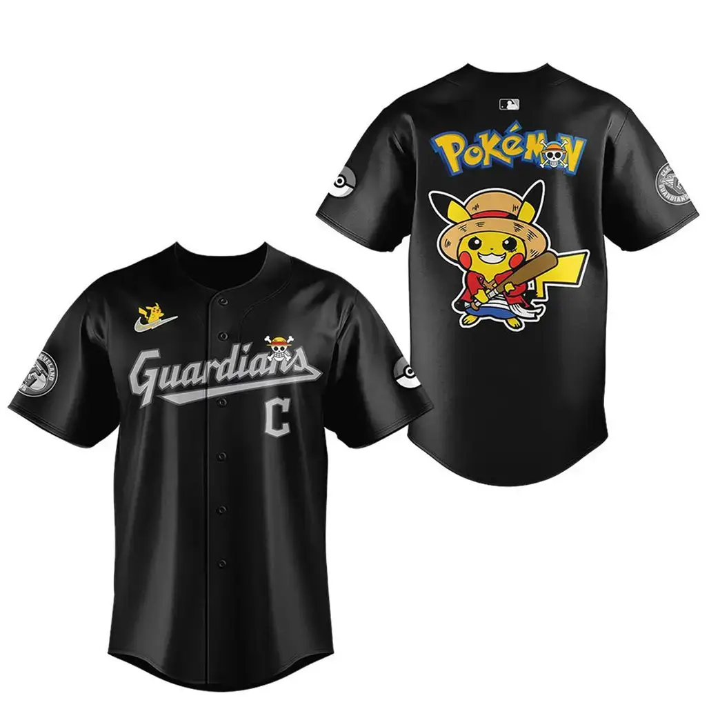 Cleveland Guardians x One Piece x Pokemon 2026 Night Baseball Jersey Image