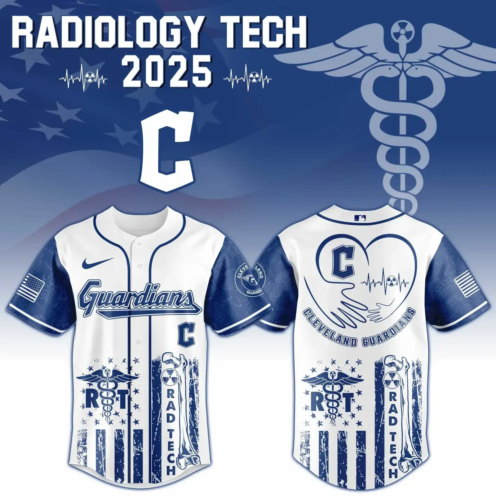 Cleveland Guardians x Radiology Tech Night Exclusive Design Jersey Guardians Merch For Fans Image