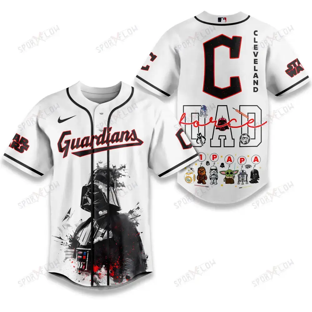 Cleveland Guardians X Star Wars The Force Dad Father'S Day Baseball Jersey Image