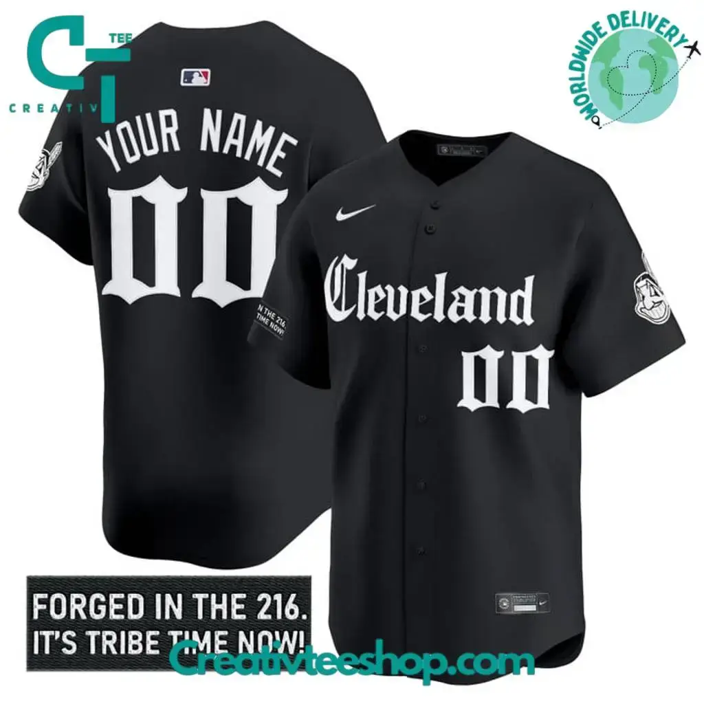 Cleveland Indians 'Gothic Iron Edition' Special Edition Baseball Jersey Image