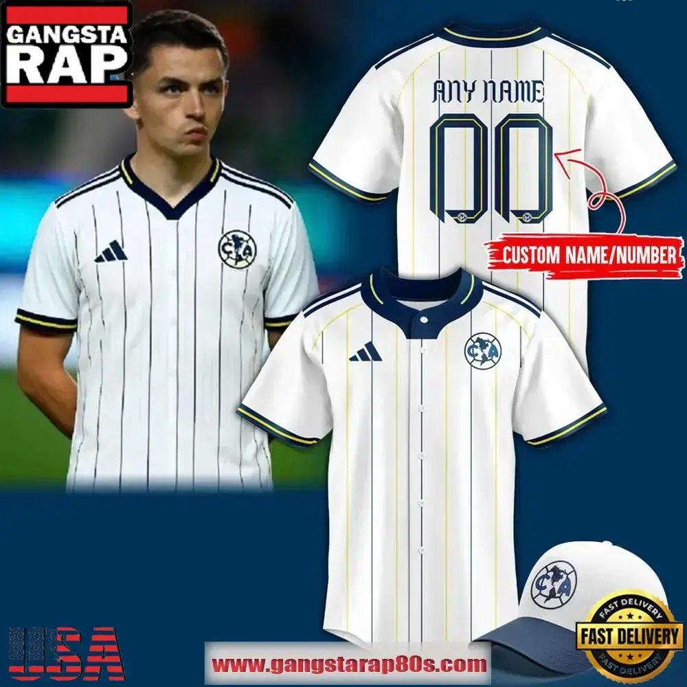Club America Custom Limited Edition Baseball Jersey Shirt Image