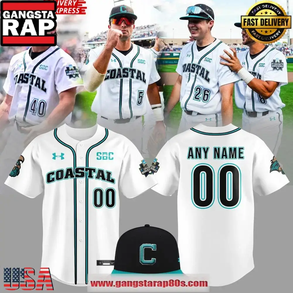 Coastal Carolina Chanticleers 2025 NCAA College World Series Baseball Jersey Shirt Image