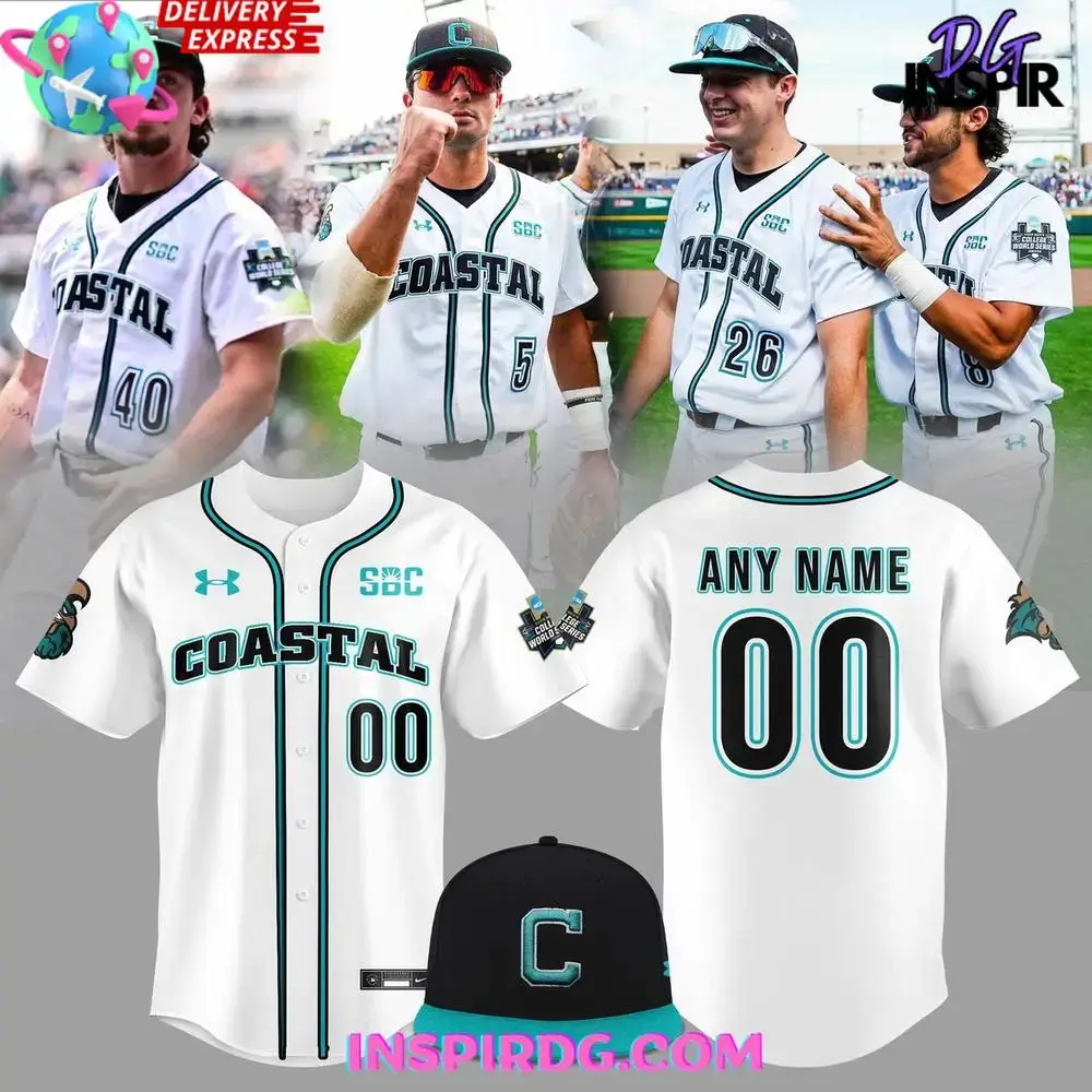 Coastal Carolina Chanticleers 2025 Ncaa College World Series Baseball Jersey Image