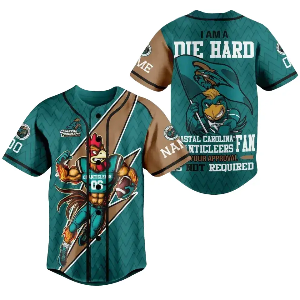 Coastal Carolina Chanticleers Your Approval Not Required Personalized Baseball Jersey 2025 Image