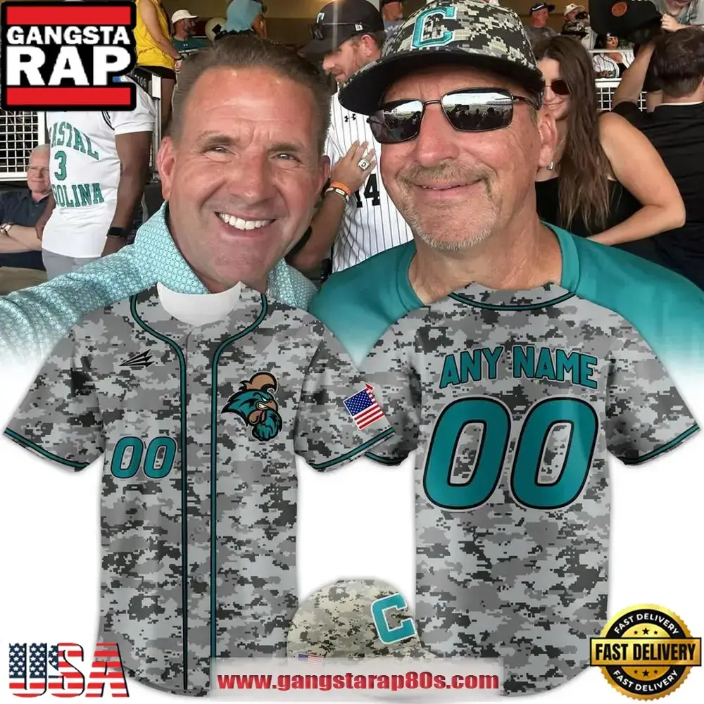 Coastal Carolina University Special Edition Camo Custom Baseball Jersey Image