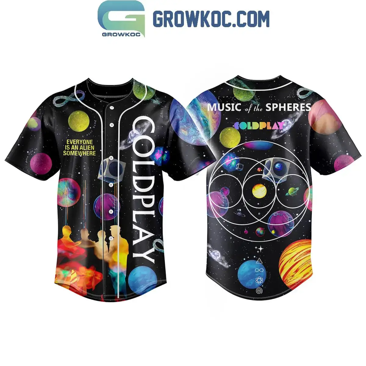 Coldplay Everyone Is An Alien Somewhere Baseball Jersey Image