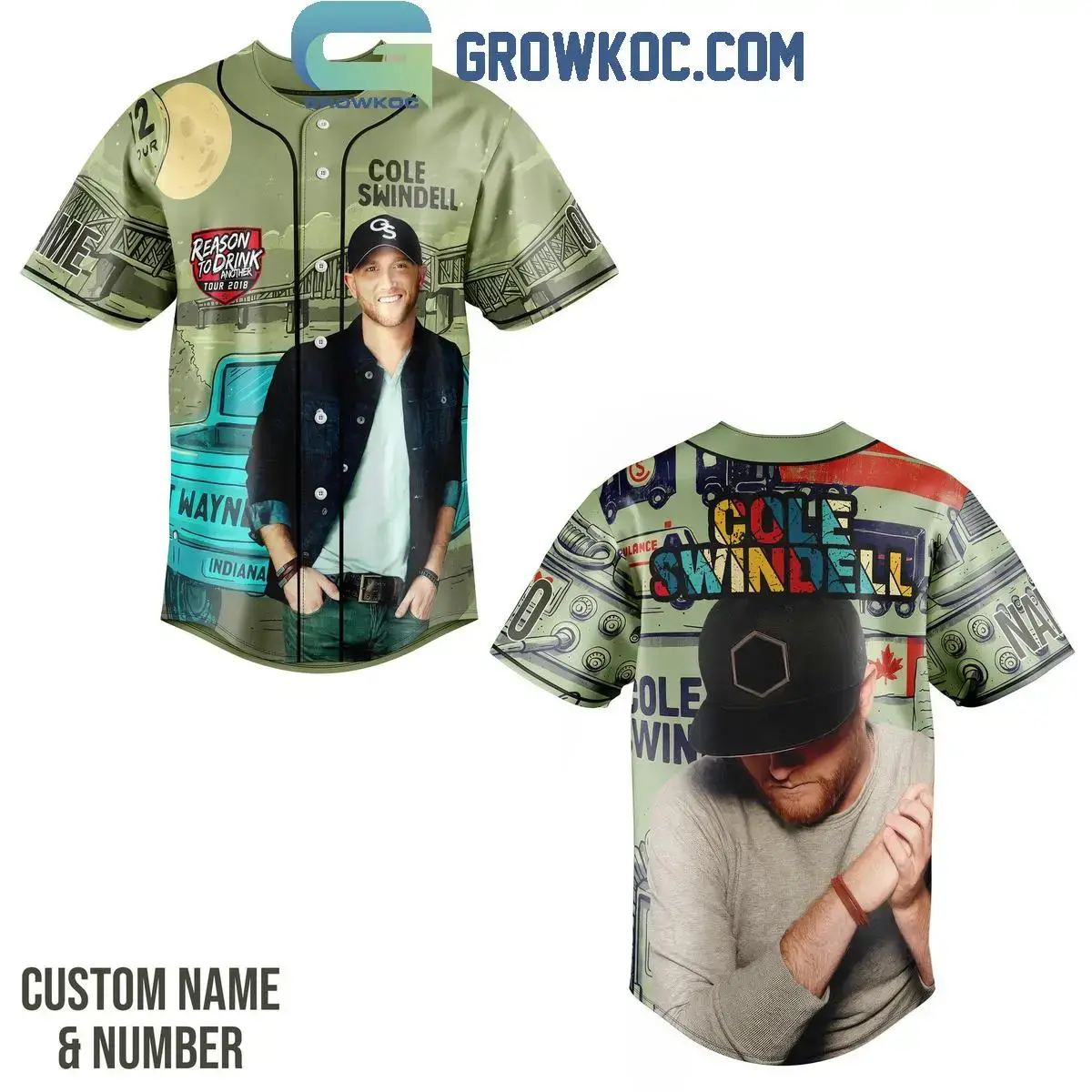 Cole Swindell Never Say Never Fan Personalized Baseball Jersey Image
