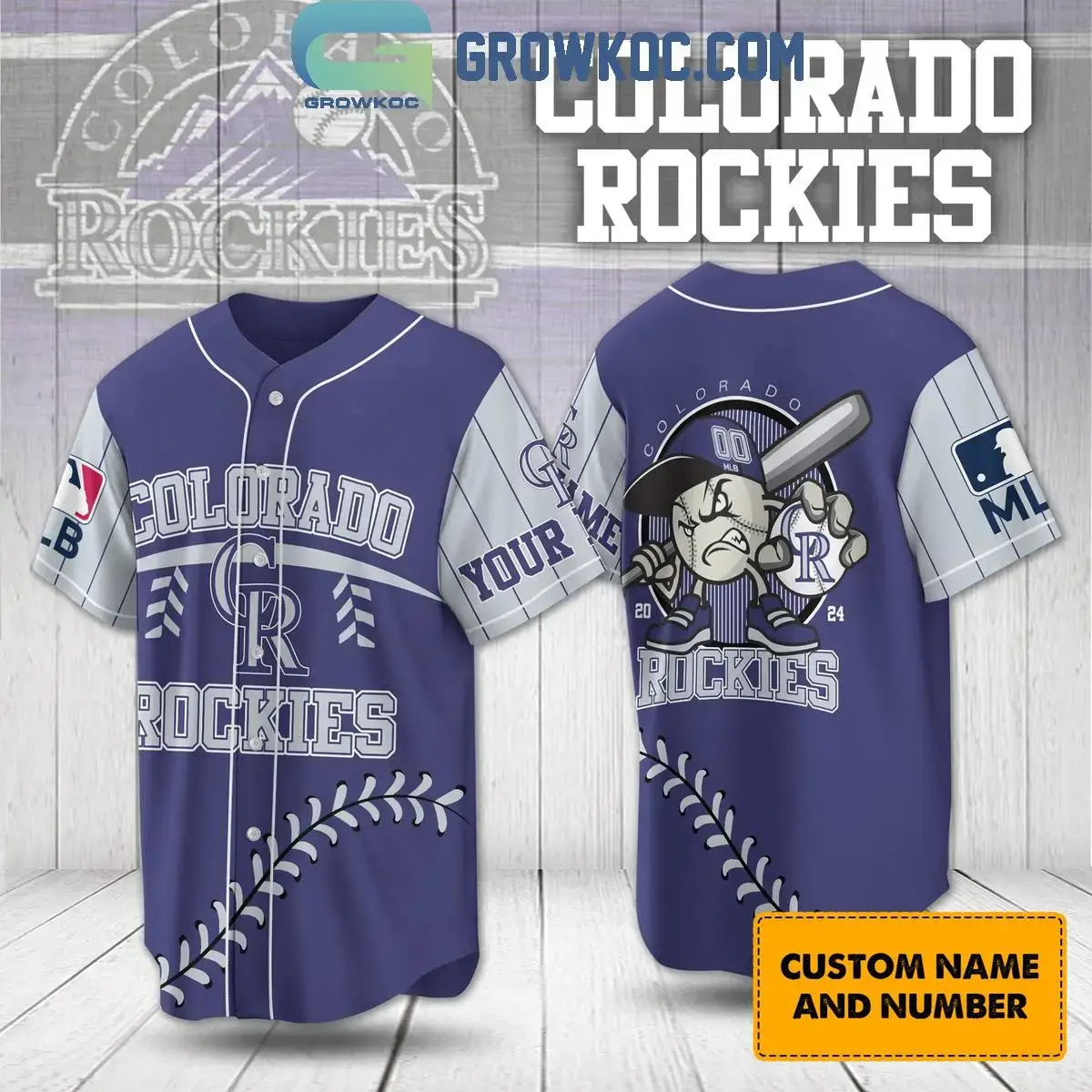 Colorado Rockies 2024 Baseball Fan Love Personalized Baseball Jersey Image