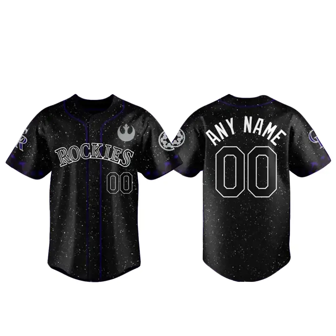 Colorado Rockies 2026 Star Wars Night Custom Name Baseball Jersey Image