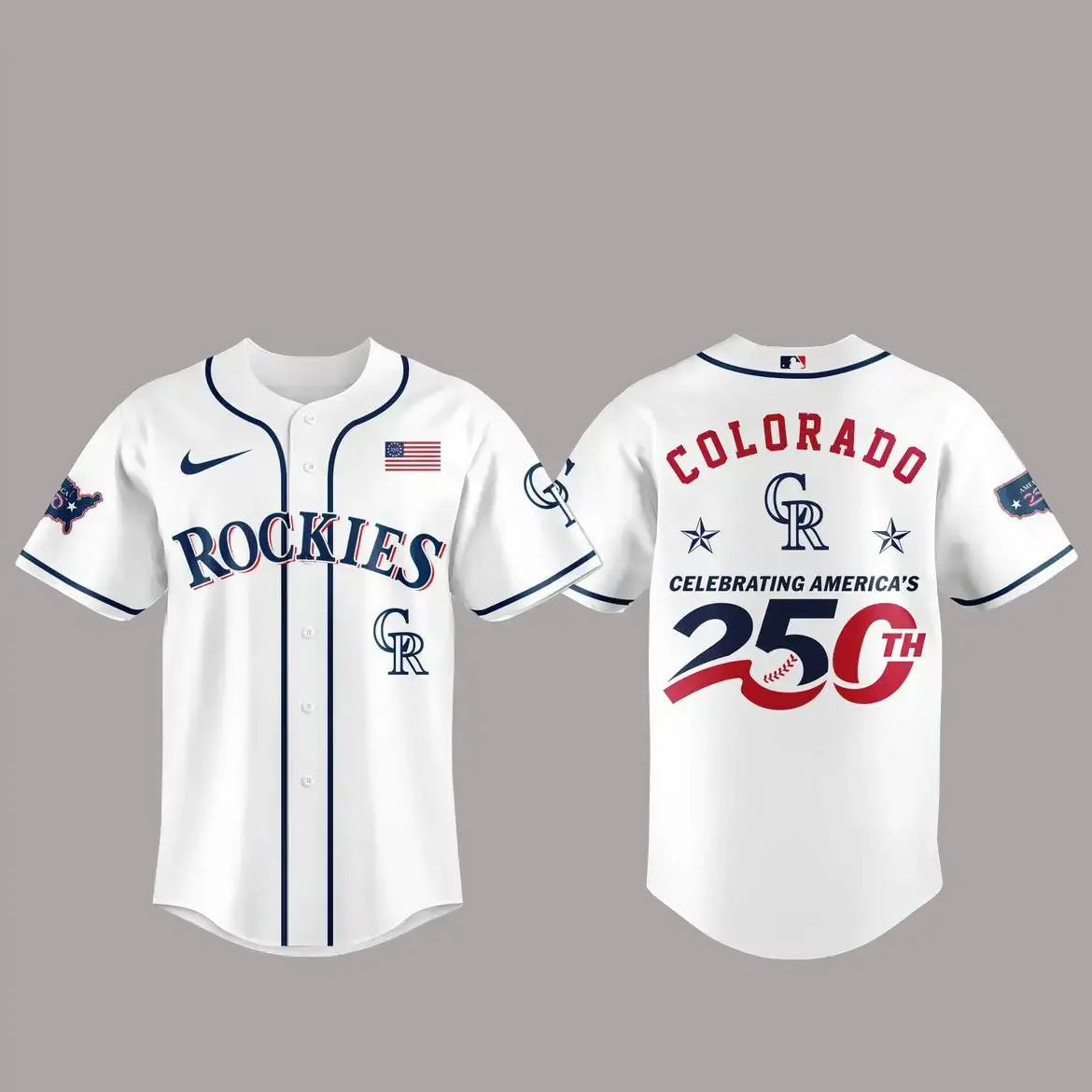 Colorado Rockies America 250th Anniversary Of USA 2026 Baseball Jersey Image