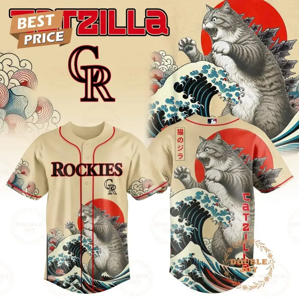 Colorado Rockies Catzilla 2025 Japan Limited Edition Baseball Jersey Image