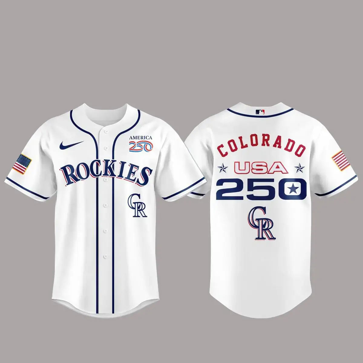 Colorado Rockies Celebration USA 250 Semiquincentennial 2026 Baseball Jersey Image