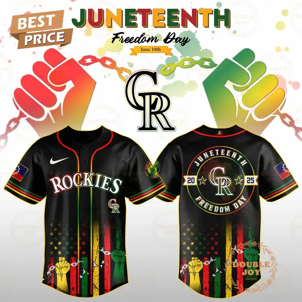 Colorado Rockies Juneteenth Freedom Day 2025 Special Edition Baseball Jersey Image