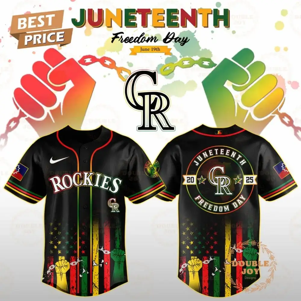 Colorado Rockies Juneteenth Freedom Day 2025 Special Edition Baseball Jersey Image