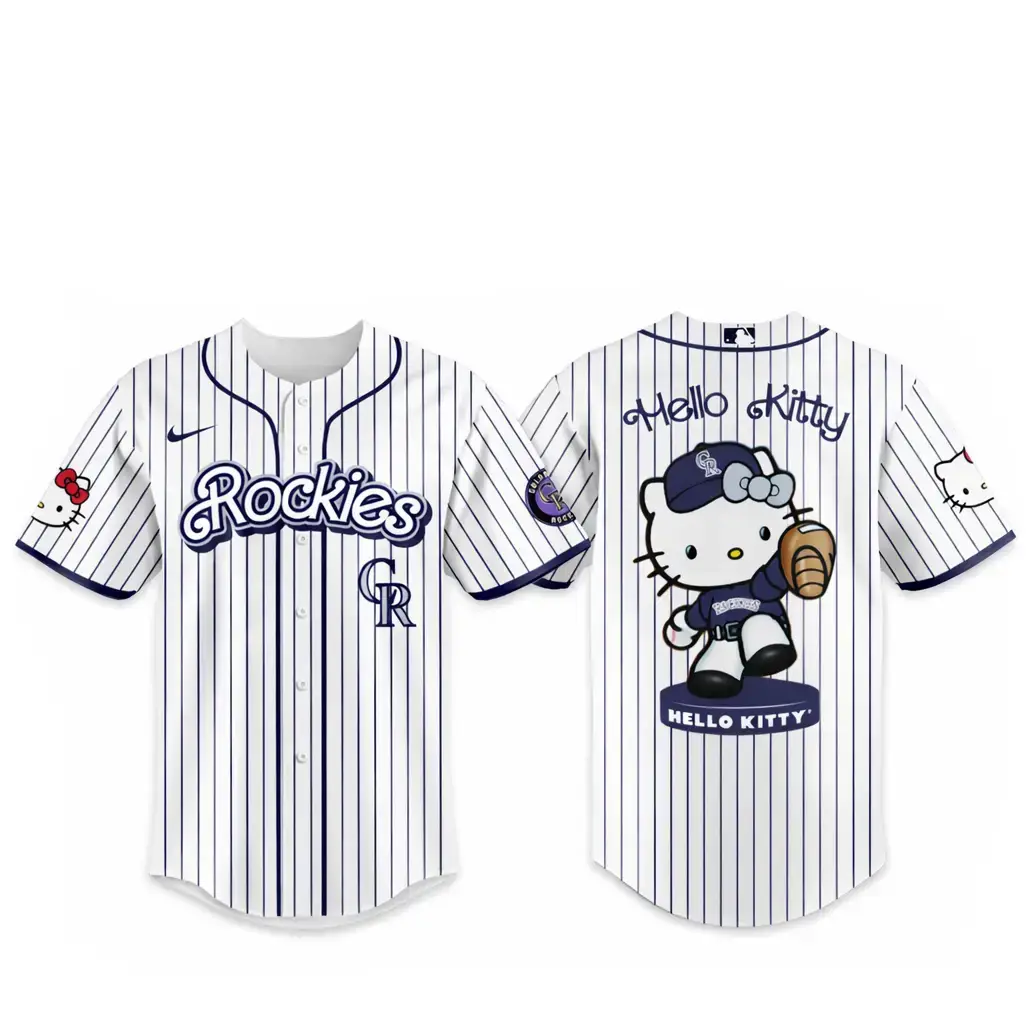 Colorado Rockies Major League Baseball 2026 Hello Kitty Baseball Jersey Image