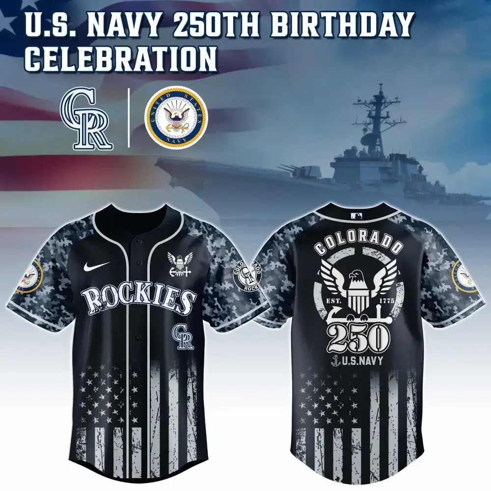 Colorado Rockies Mlb X 250 U.S. Navy Baseball Jersey Image