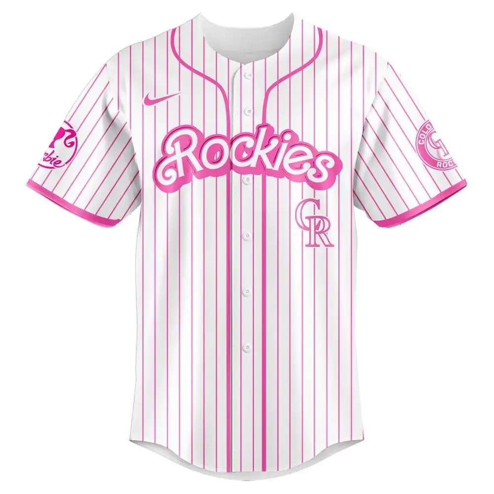 Colorado Rockies Mlb X Barbie Night Game Personalized Baseball Jersey For Fan Image