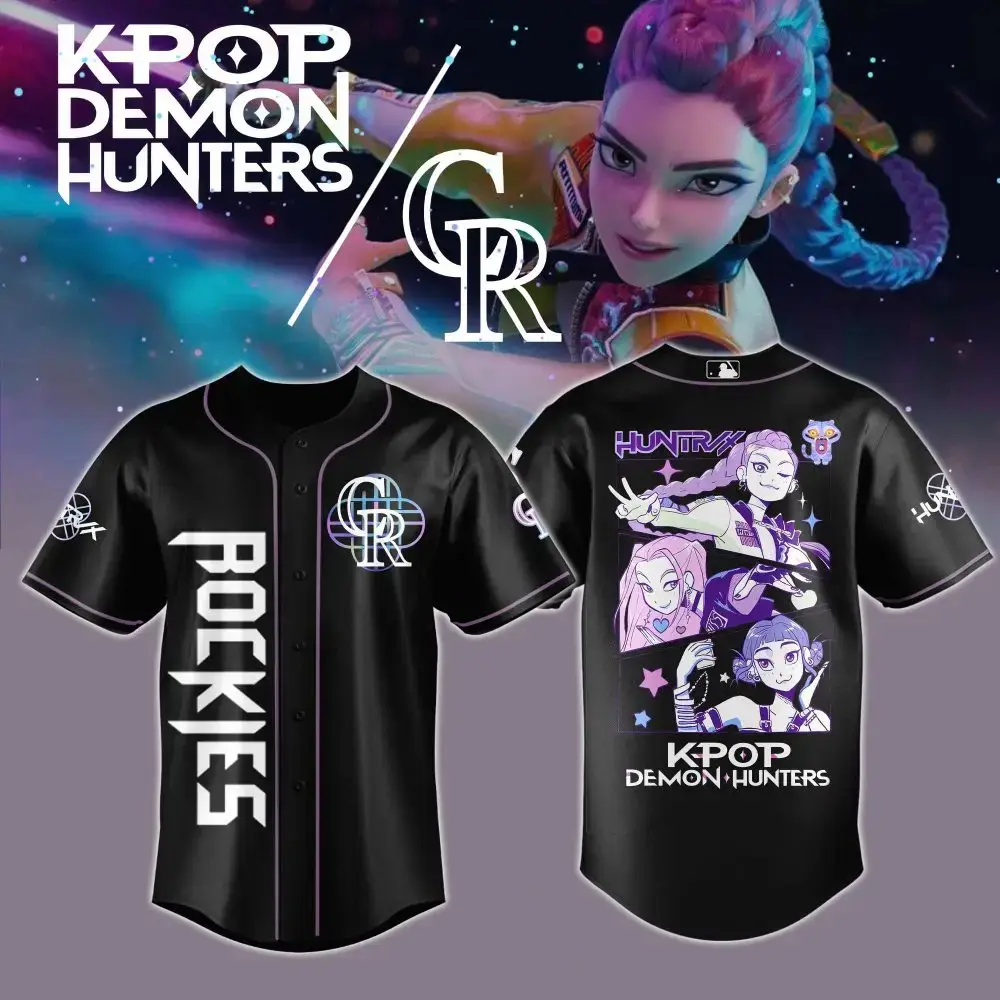 Colorado Rockies Mlb X Kpop Demon Hunters Baseball Jersey Image