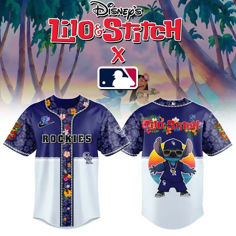 Colorado Rockies Mlb X Lilo & Stitch Jersey Image