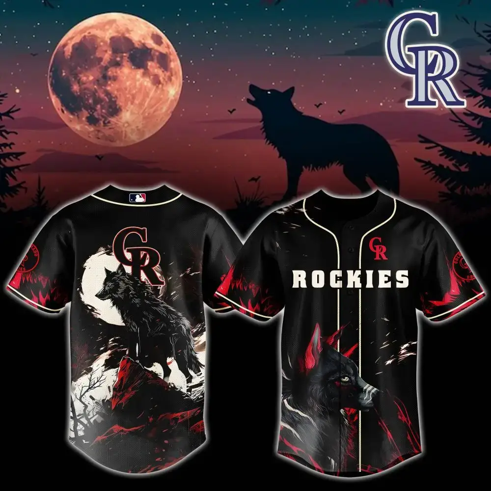 Colorado Rockies Mlb X Wolf Baseball Jersey Image