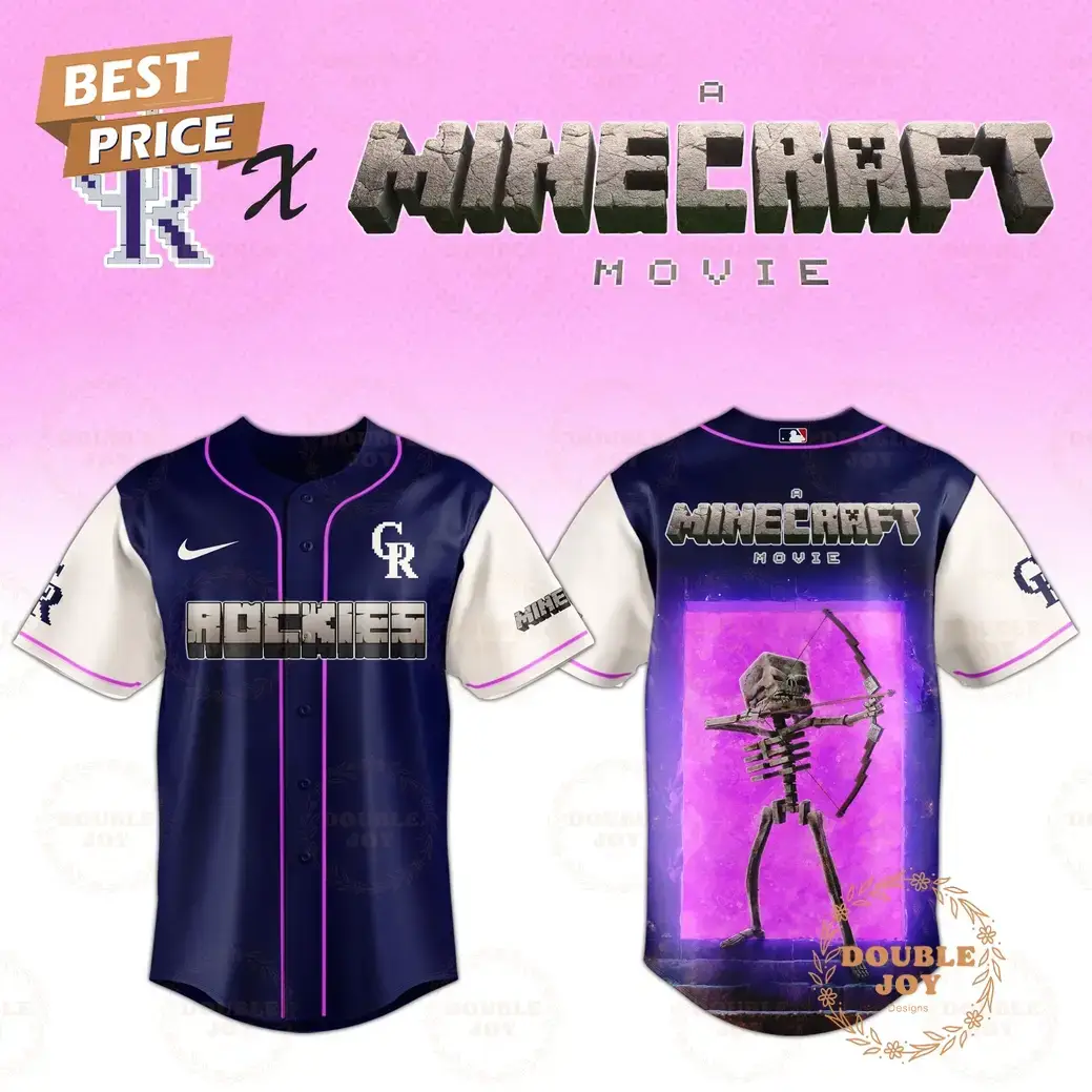 Colorado Rockies Skeleton A Minecraft Movie 2025 Special Edition Baseball Jersey Image