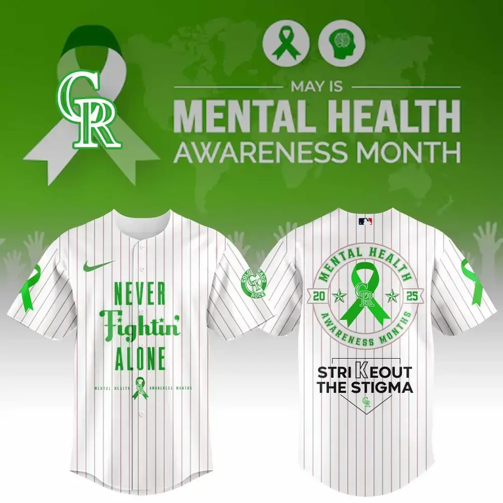 Colorado Rockies Special Mental Health Awareness Week Limited Edition Jersey Image