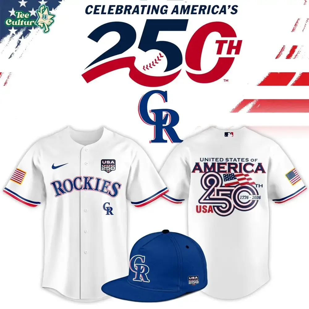 Colorado Rockies USA 250th Anniversary Limited Patriotic Baseball Jersey Image