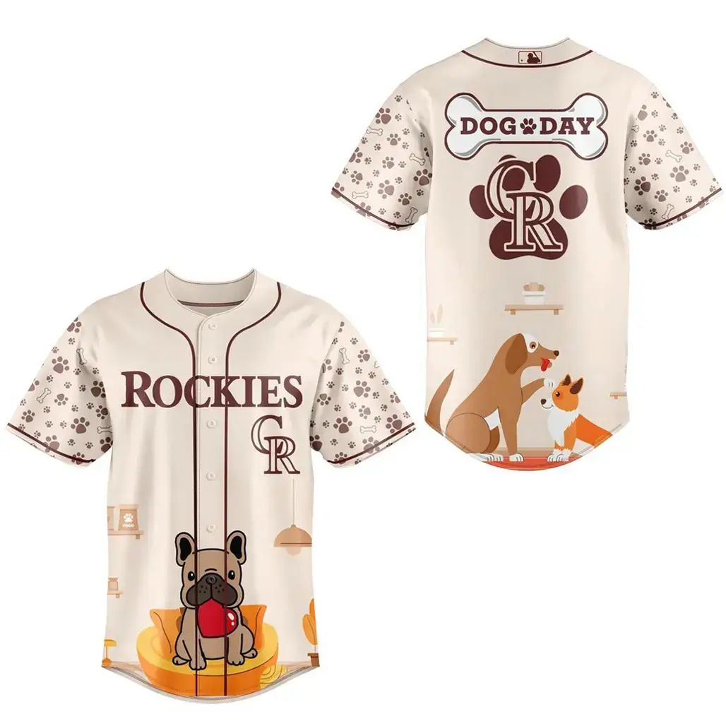Colorado Rockies x Dog Day 2026 Baseball Jersey Image
