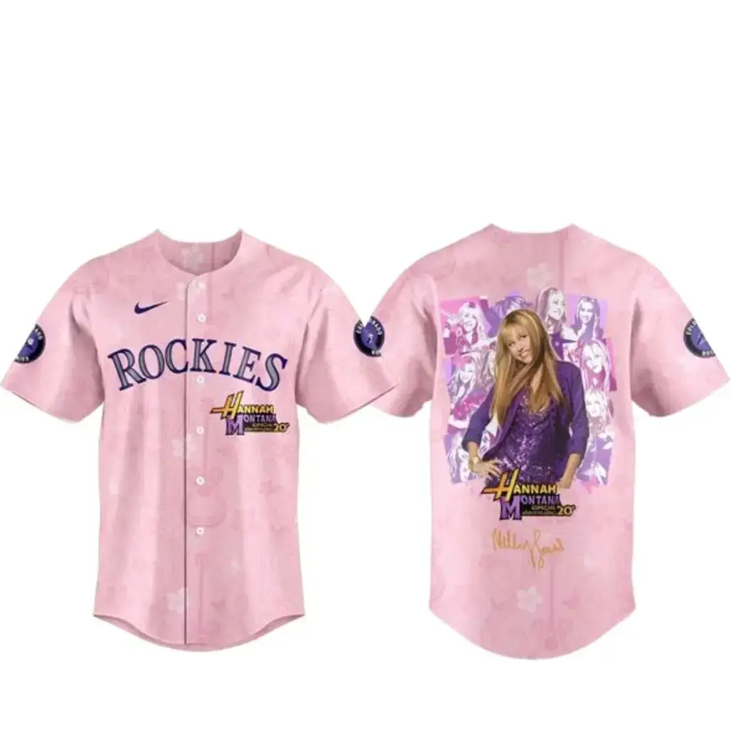 Colorado Rockies x Hannah Montana 20th Anniversary Baseball Jersey Image